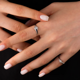 Oval Pavé Signet Ring | White Gold - Zayla