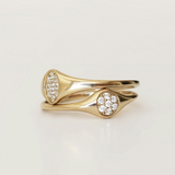 Round Pavé Signet Ring - Zayla