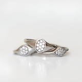 Round Pavé Signet Ring | White Gold - Zayla