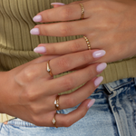 Diamond Slim Dome Ring - Zayla