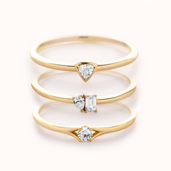 Diamond Stackers - Yellow Gold - Zayla