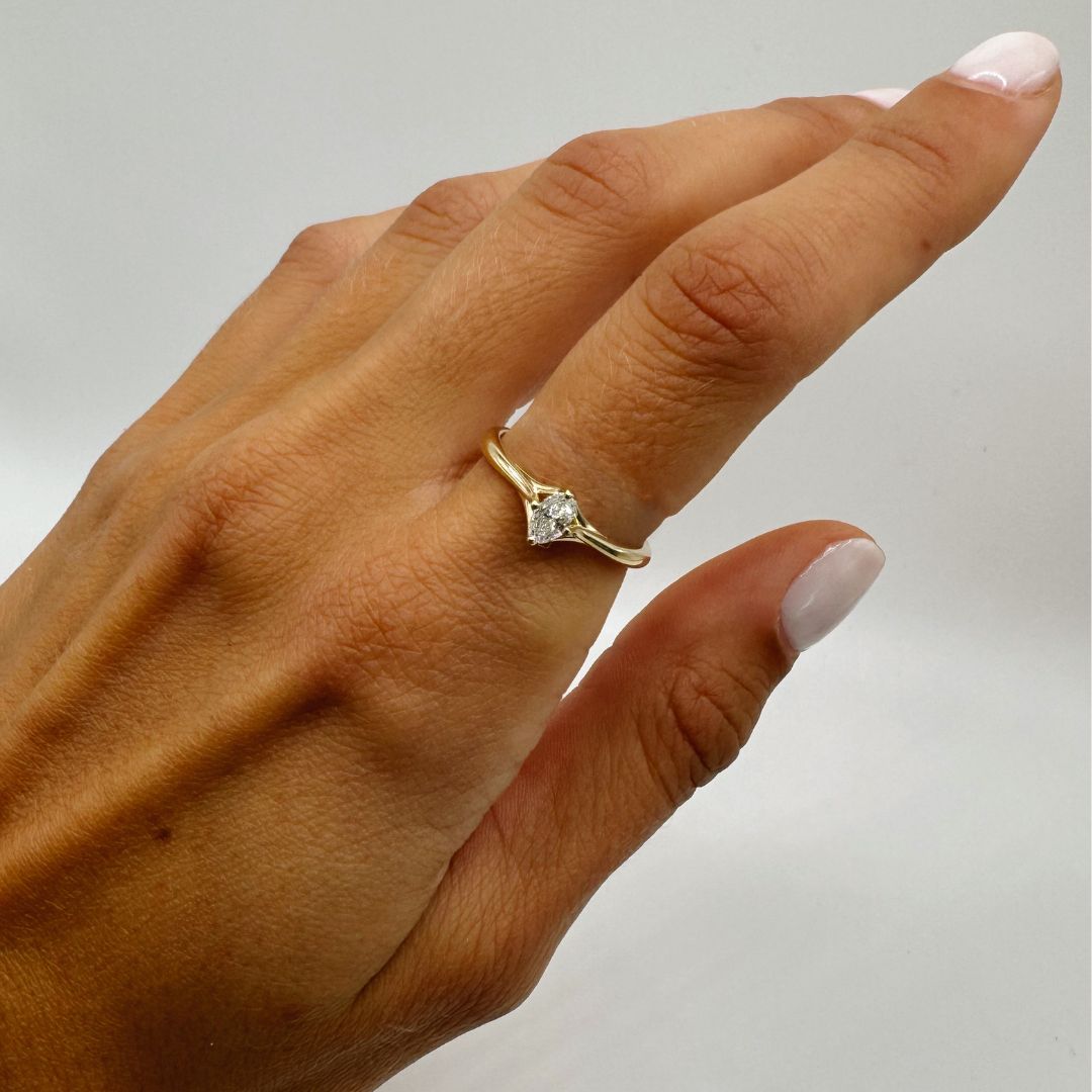 Oval X Diamond Stacker - Zayla