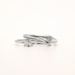 Diamond Slim Dome Ring | White Gold - Zayla