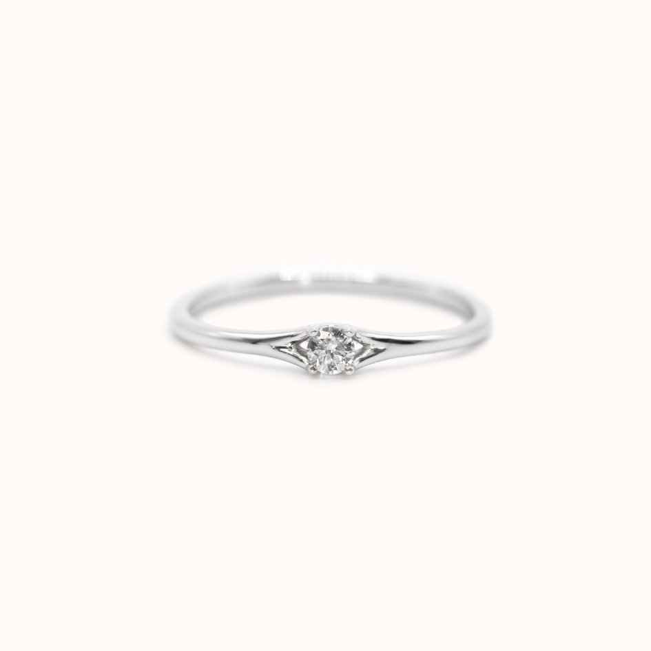 Diamond Stackers - White Gold - Zayla