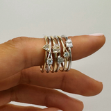 Solitaire Stacker | White Gold - Zayla
