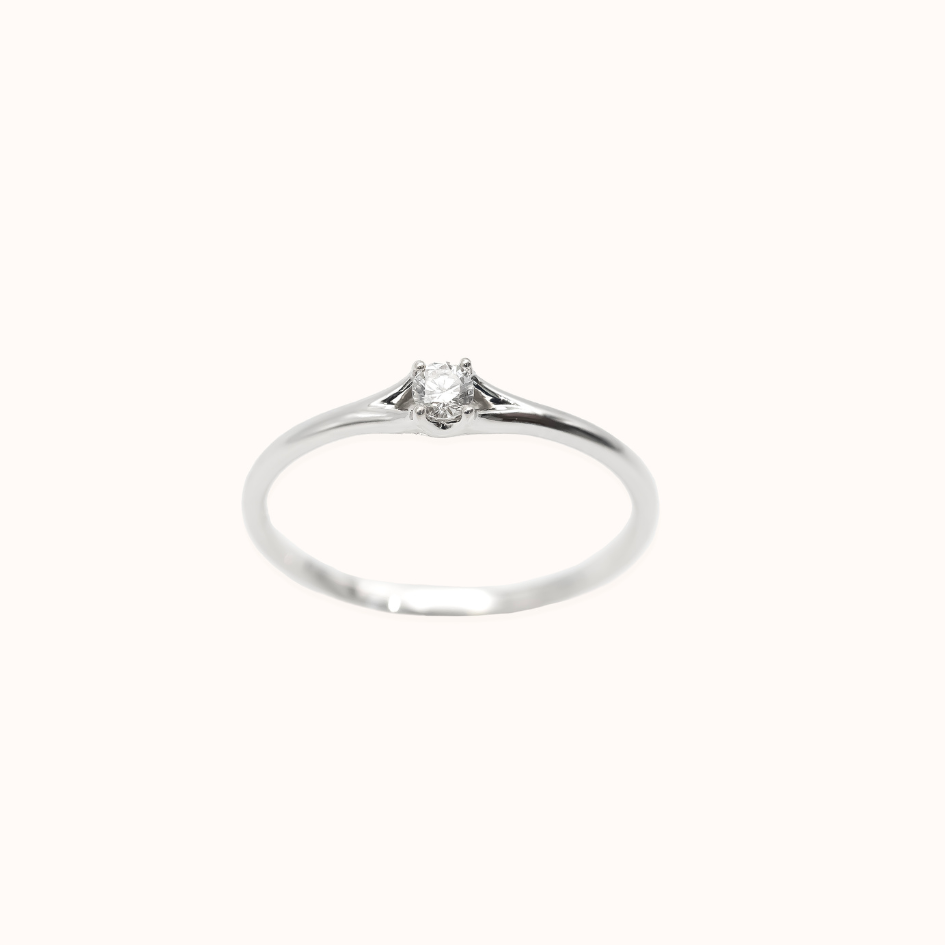 Diamond Stackers - White Gold - Zayla
