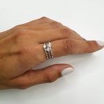 Solitaire Stacker | White Gold - Zayla