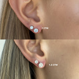 Everyday Martini Studs | Round Diamond