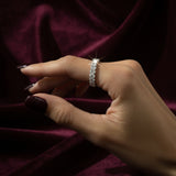 Solace 3/4 Eternity Band | Oval Diamond