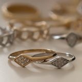 Diamond Pavé Signet Ring - Zayla