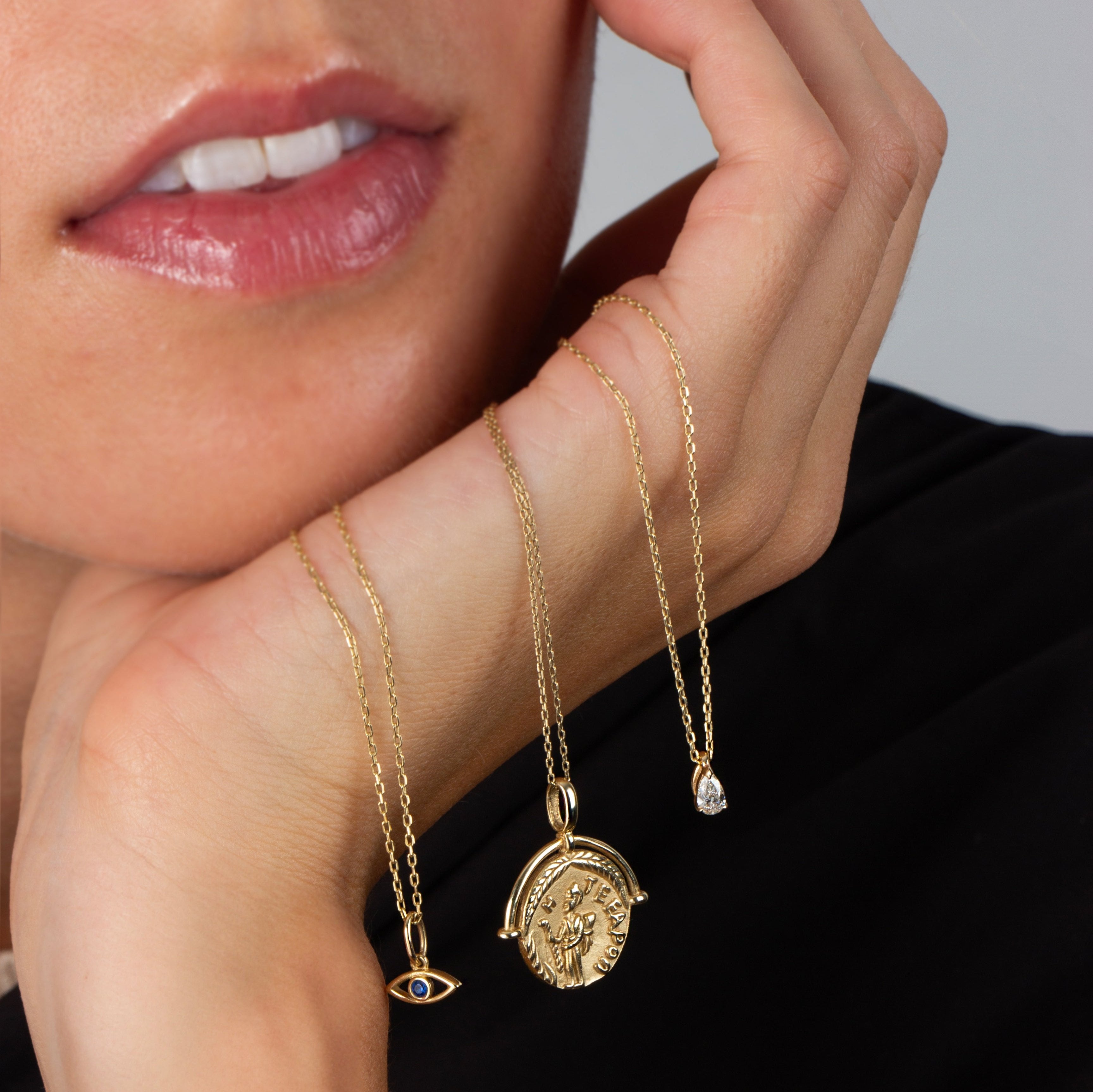 Diamond Drop Pendant - Zayla