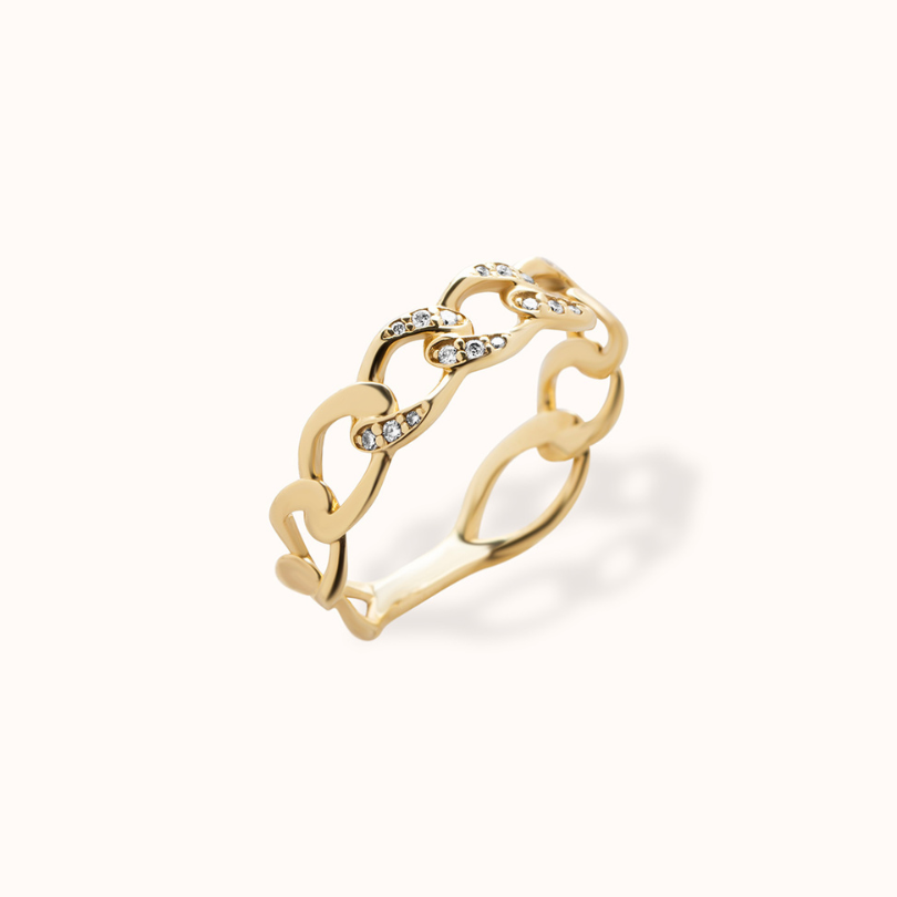 Pavé Chain Ring - Zayla