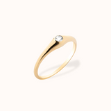 Diamond Slim Dome Ring - Zayla