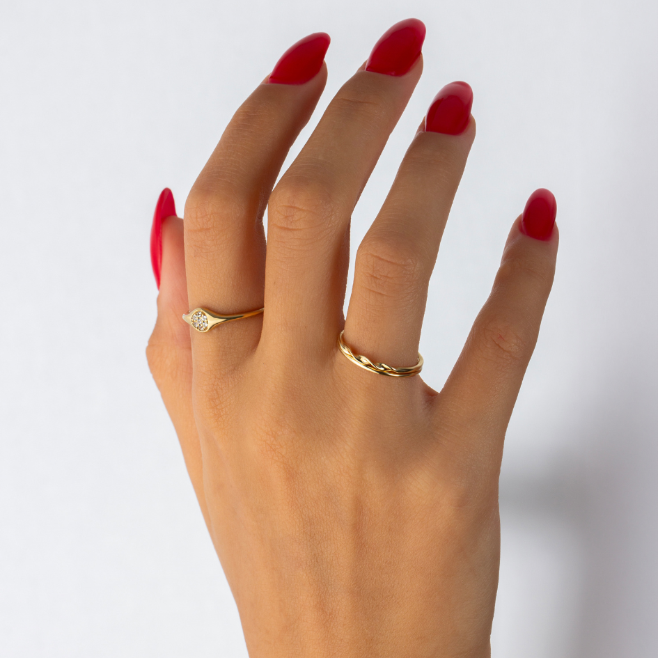Dainty Twist Ring - Zayla