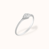 Diamond Pavé Signet Ring - Zayla