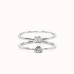 Diamond Duo Stack - White Gold - Zayla