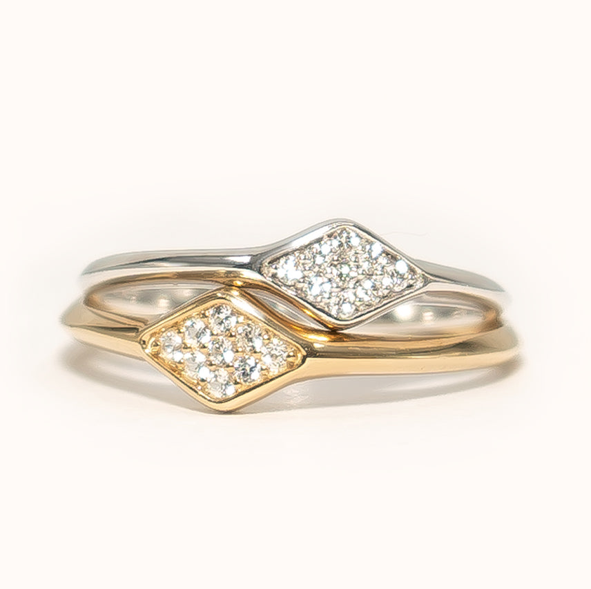 Diamond Pavé Signet Ring - Zayla