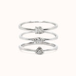 Diamond Stackers - White Gold - Zayla
