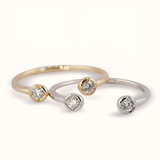 Open Cuff Ring | White Gold