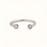 Open Cuff Ring | White Gold