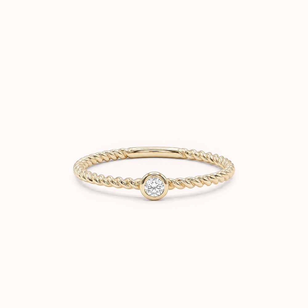 Mila Stacking Ring in 10k solid gold
