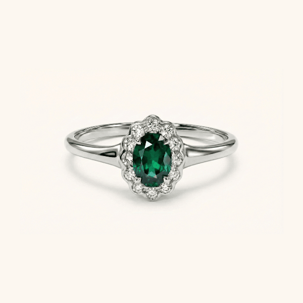 Mini Kensington Ring | Lab Emerald - Zayla - Rings