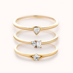 Diamond Stackers - Yellow Gold - Zayla