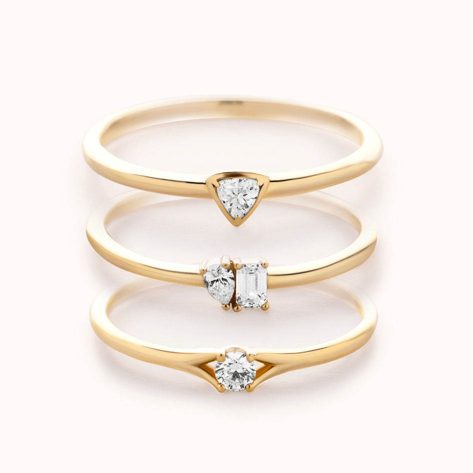 Diamond Stackers - Yellow Gold – Zayla