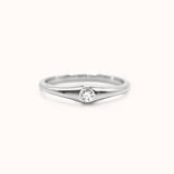 Diamond Slim Dome Ring