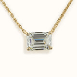 Horizon Necklace | Emerald-Cut Diamond