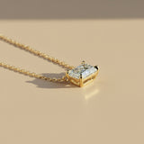 Horizon Necklace | Emerald-Cut Diamond