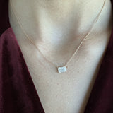 Horizon Necklace | Emerald-Cut Diamond