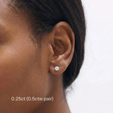 Everyday Martini Studs | Round Diamond