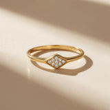 Diamond Pavé Signet Ring