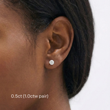 Everyday Martini Studs | Round Diamond