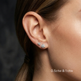Everyday Martini Studs | Round Diamond
