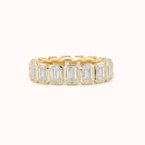 Column Eternity Band | Emerald-Cut Diamond