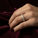 Column Eternity Band | Emerald-Cut Diamond