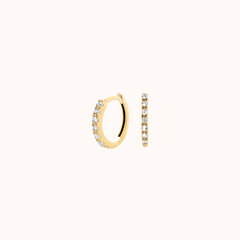 Small Diamond Pavé Huggies - Zayla