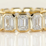 Column Eternity Band | Emerald-Cut Diamond
