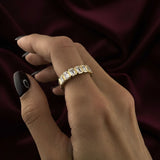Column Eternity Band | Emerald-Cut Diamond