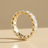 Column Eternity Band | Emerald-Cut Diamond
