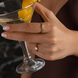 Diamond Slim Dome Ring