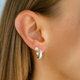 Column Huggies | Emerald-Cut Diamond