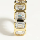Column Huggies | Emerald-Cut Diamond