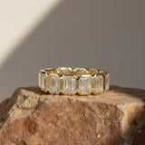 Column Huggies | Emerald-Cut Diamond