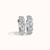 Aura Diamond Huggies | White Gold