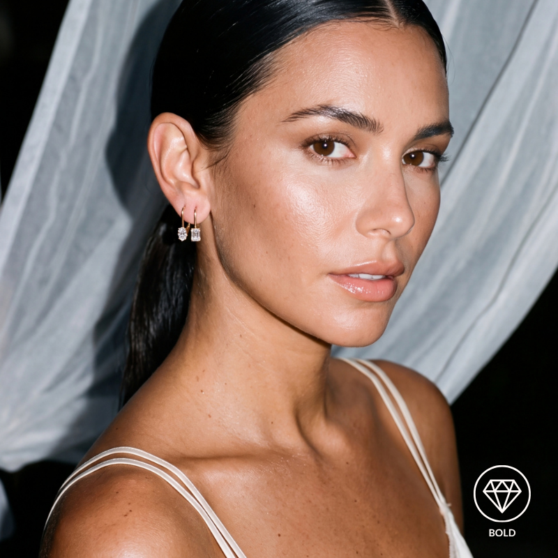 Astor Drop Earrings | Emerald Cut