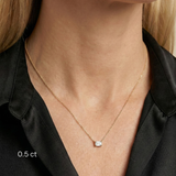 Horizon Necklace | Emerald-Cut Diamond