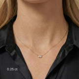 Horizon Necklace | Emerald-Cut Diamond